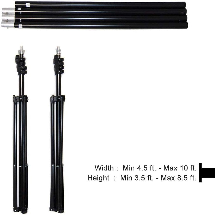 New Large Heavy Duty 10' x 9.8' foot Sturdy Backdrop Stand for Background Screen Height Adjustable