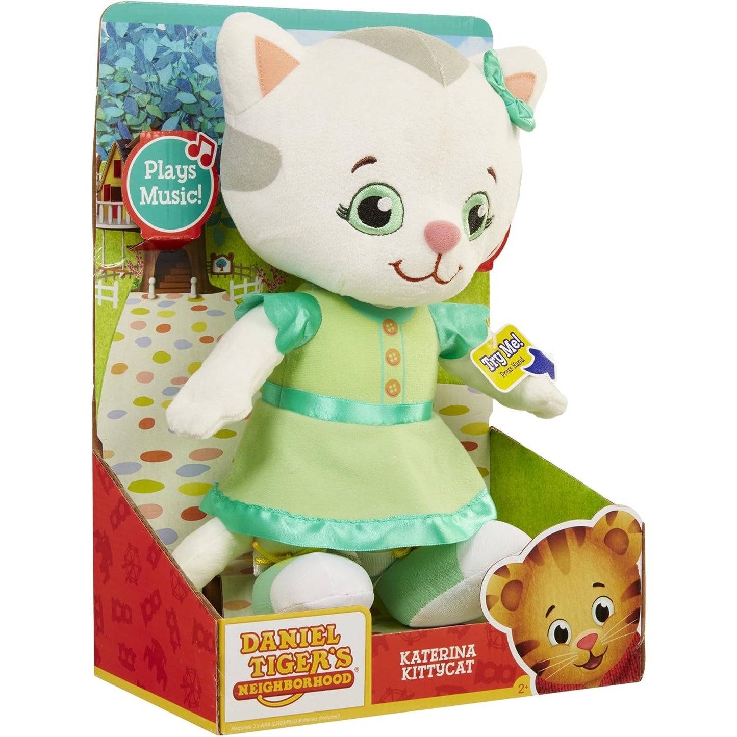 Daniel Tiger's Neighborhood Friend Katerina Kitty Cat Plush Toy with Sounds NEW