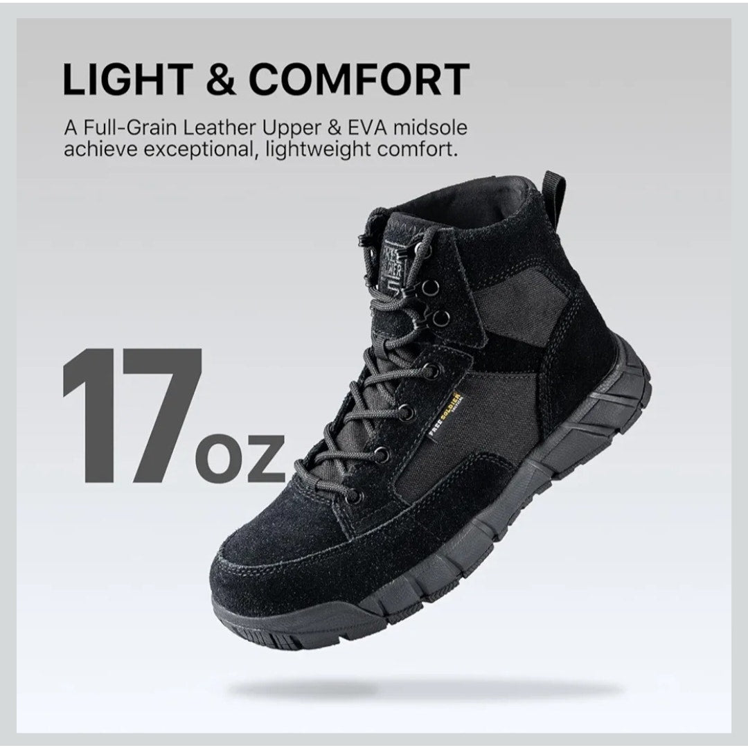FREE SOLDIER Men's Hiking/Work Boots Size 9 Wide