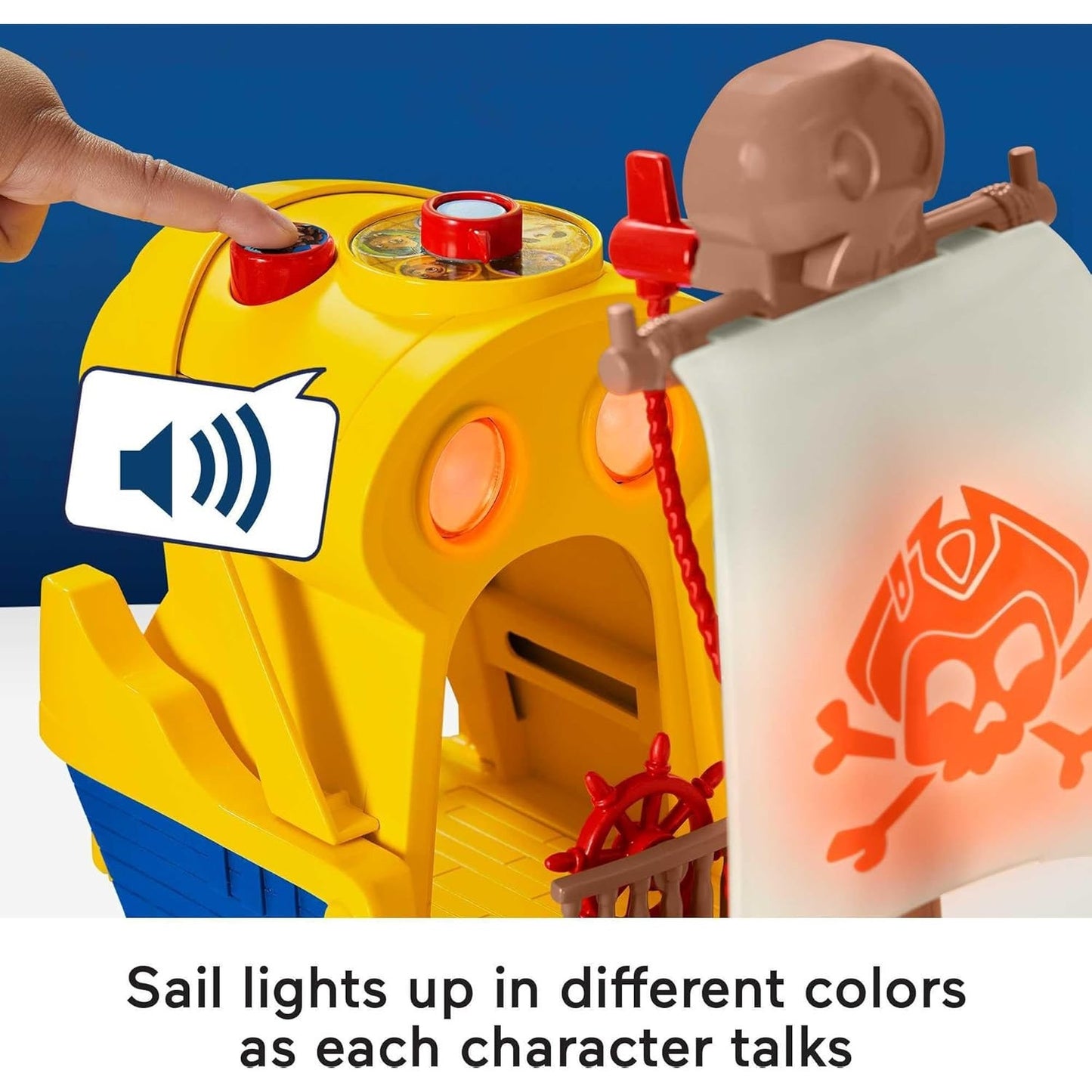 Fisher-Price Preschool Santiago of the Seas Lights & Sounds El Bravo Pirate Ship Playset