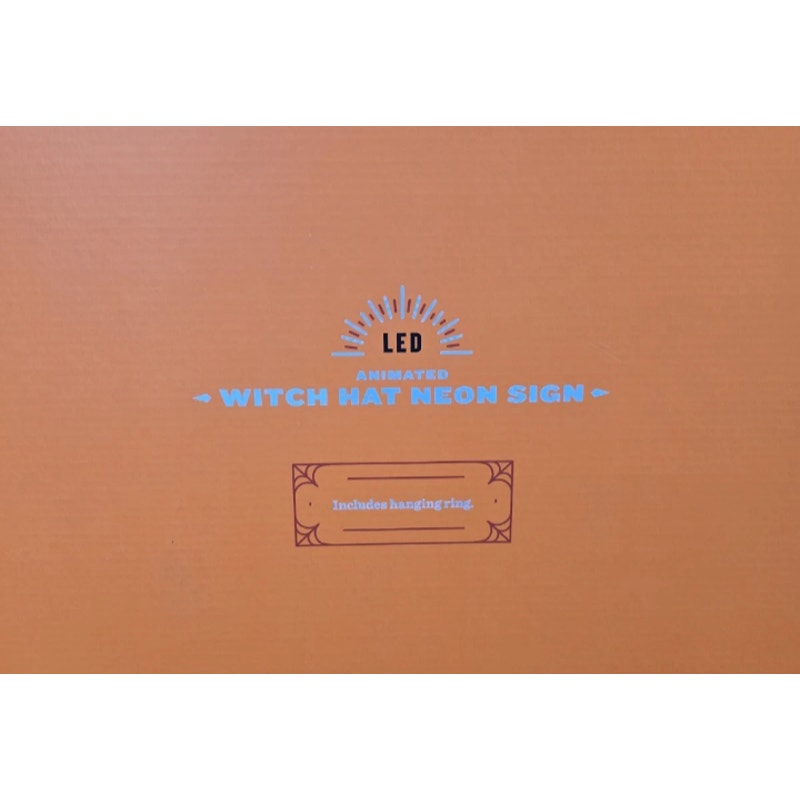 Hyde & EEK! LED Neon Animated Witch Hat Halloween Light Wall decor