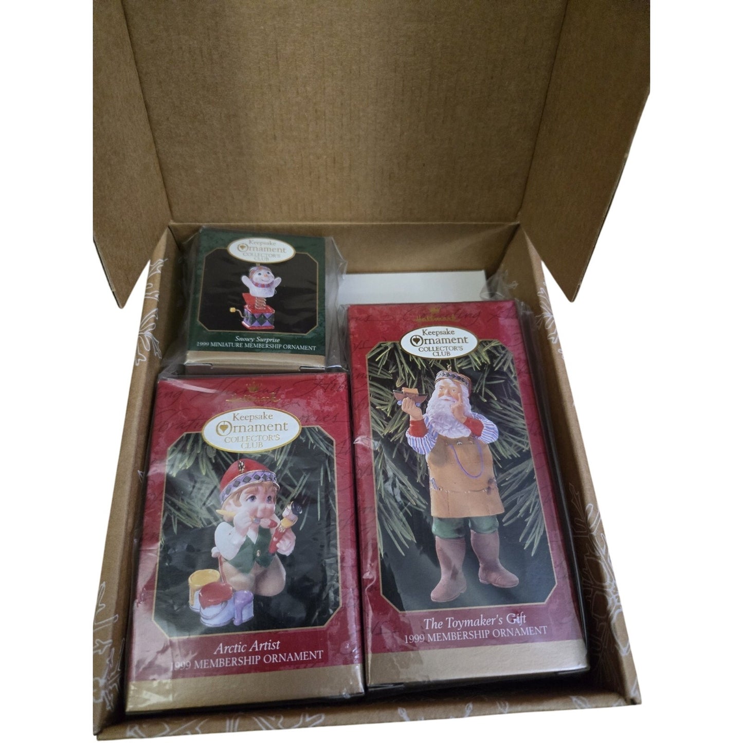 1999 Hallmark Keepsake Collectors Club Membership Kit Set of 3 Ornaments