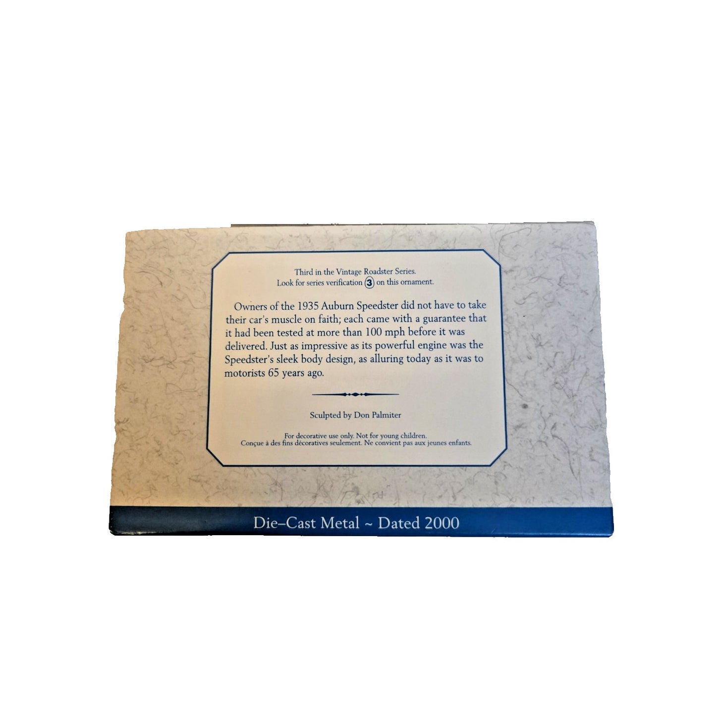 Hallmark Keepsake Christmas 2000 Ornament 1935 Auburn Speedster Vintage