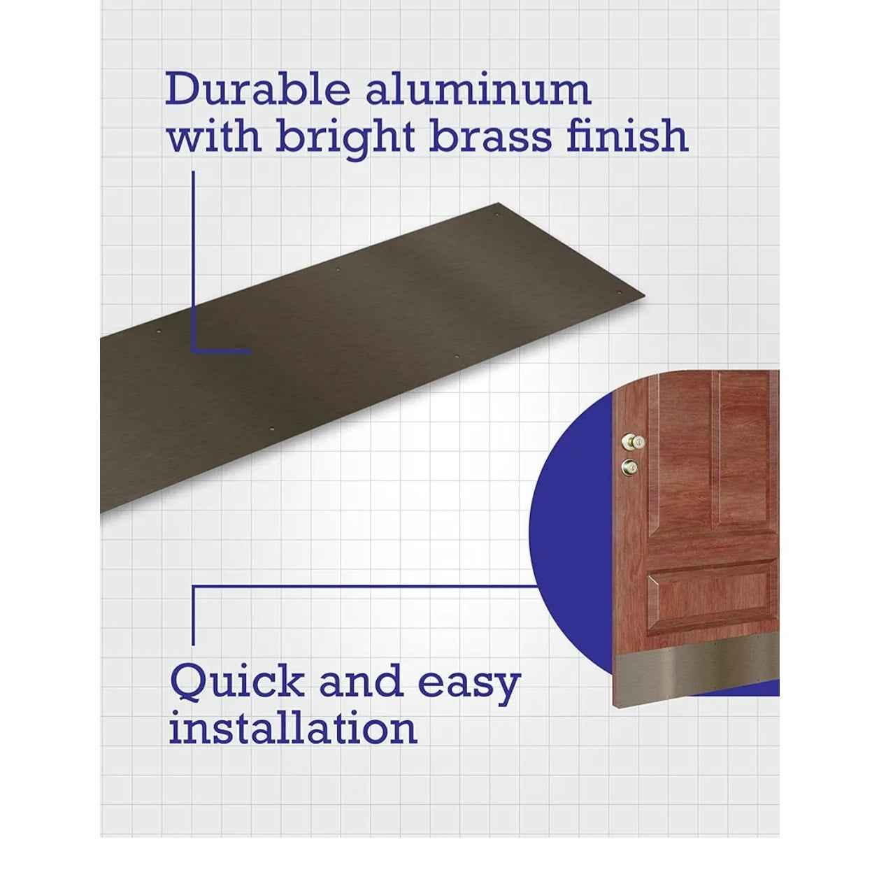 New Aluminum Kick Plate Antique Bronze Finish 8" x 34" by Hardware Essentials