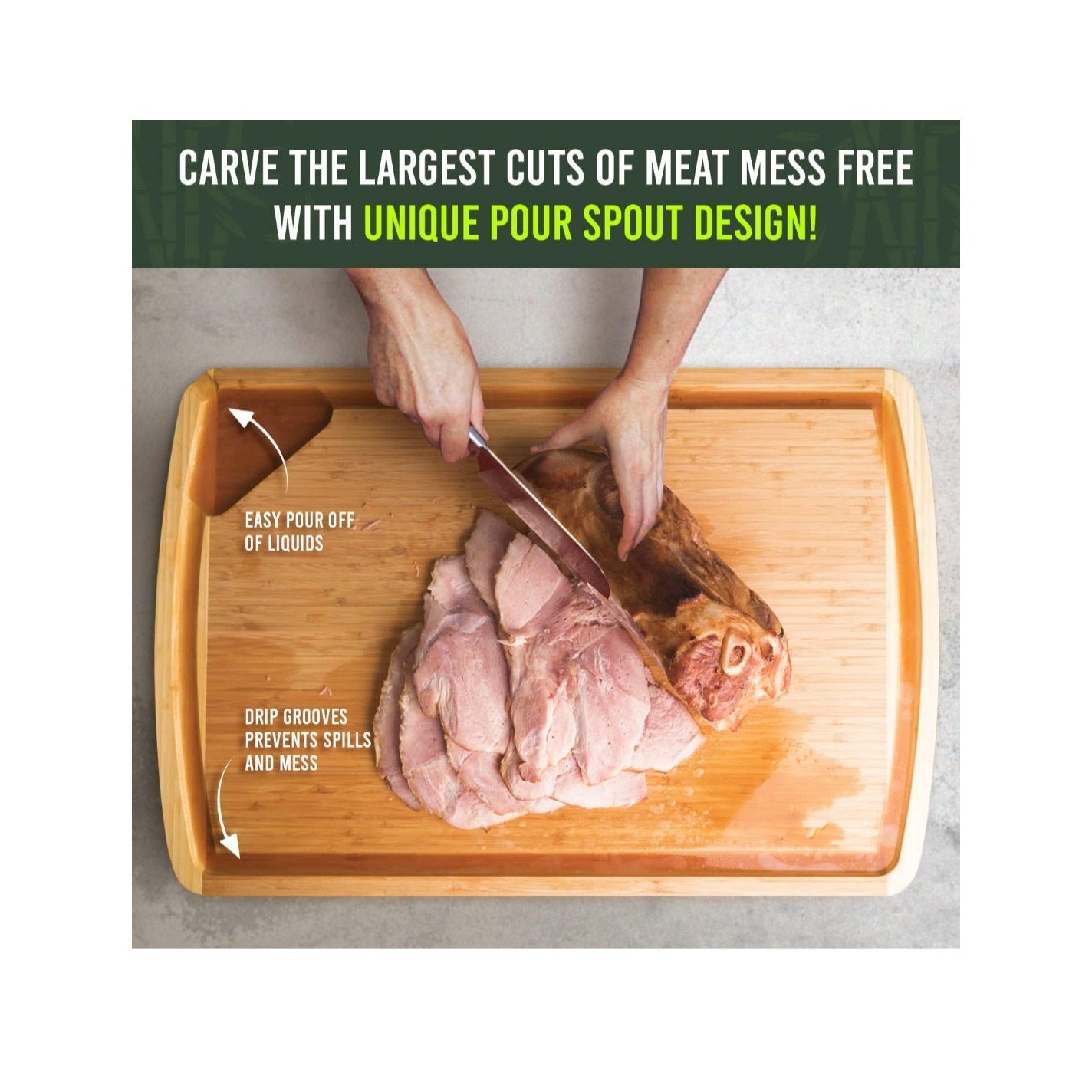 Extra Large  30 x 20 Bamboo Wood Cutting Board Oversized Carving Stovetop Cover