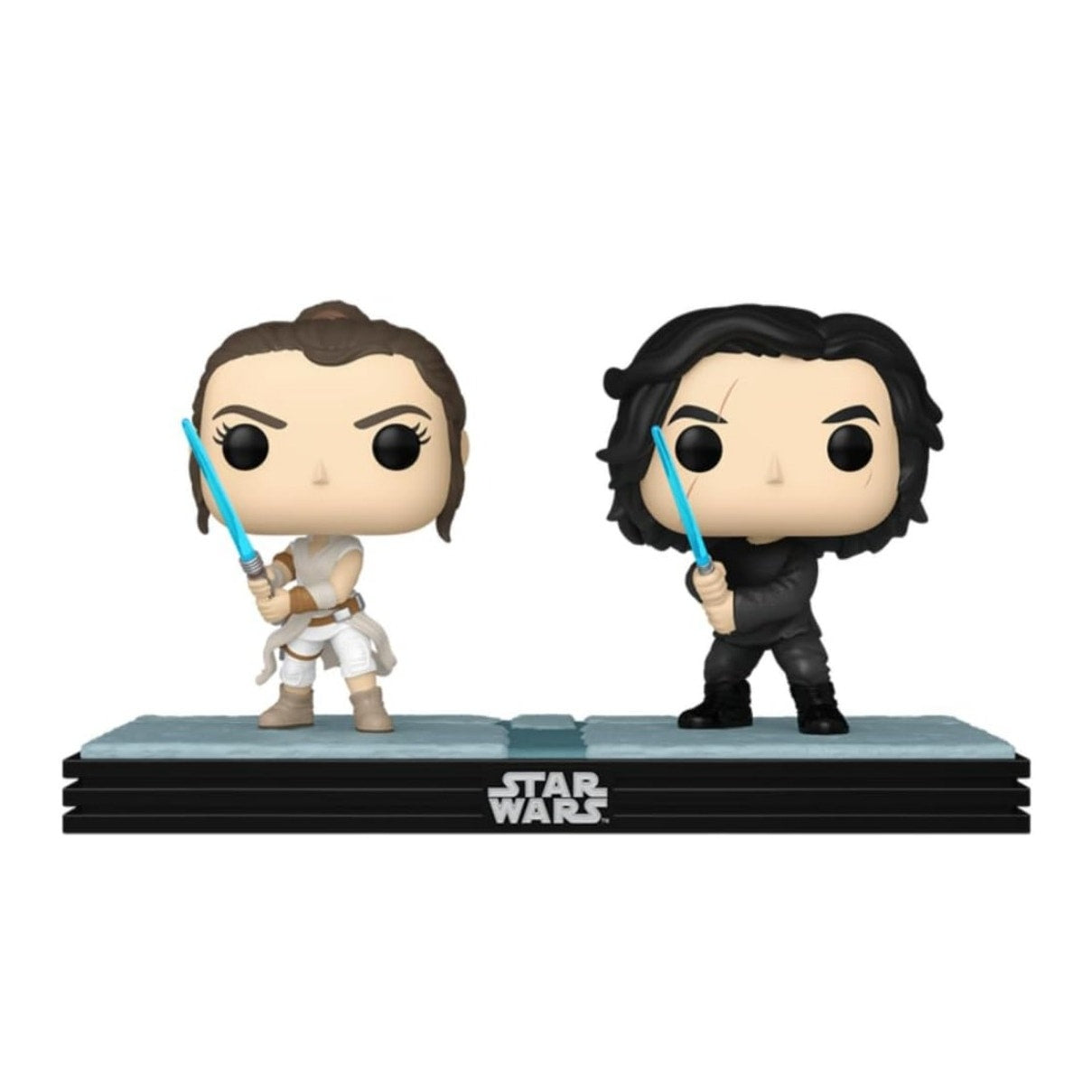 Funko Pop Star Wars #758 Rey & Kylo Ren POP! Moment - Glow-in-the-Dark Lightsabers - Collectible