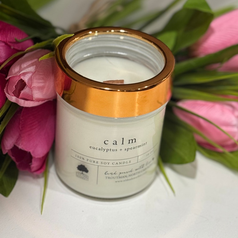 Awaken Cool Citrus + Basil Pure Soy Candle w/ Wide Wood Wick