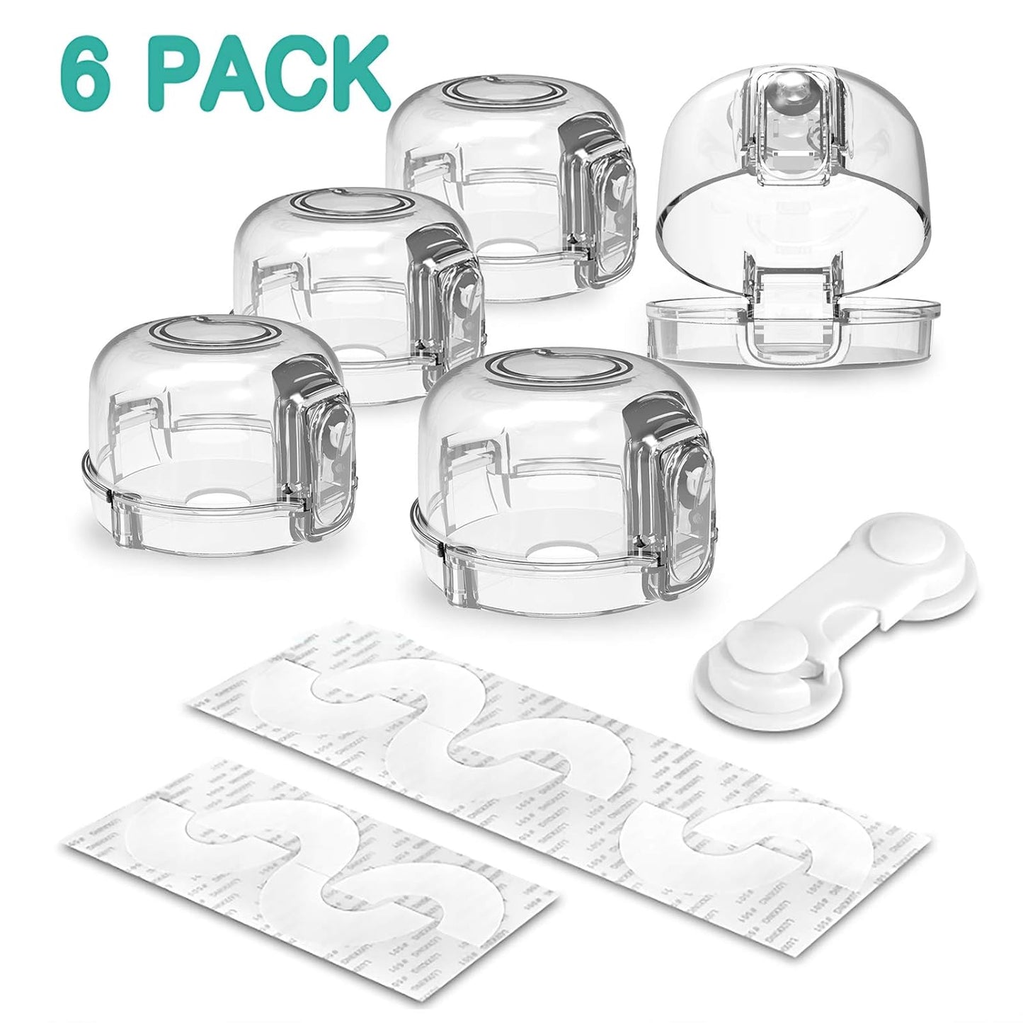 5 Stove Knob Covers for Child Safety 1 Oven Lock Mom's Choice Gold Awards Winner