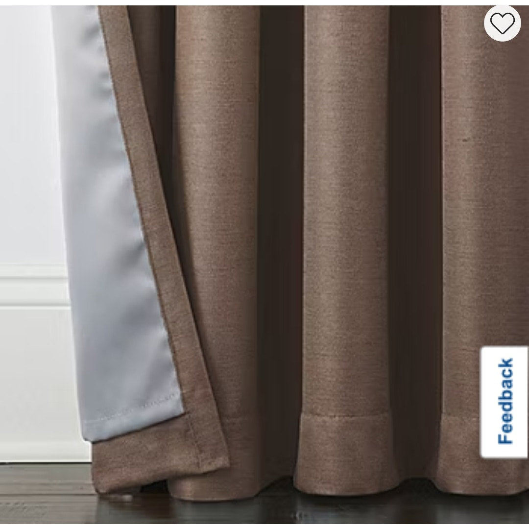 Max 100 Taupe Blackout Curtain 50" x 95" Single Panel