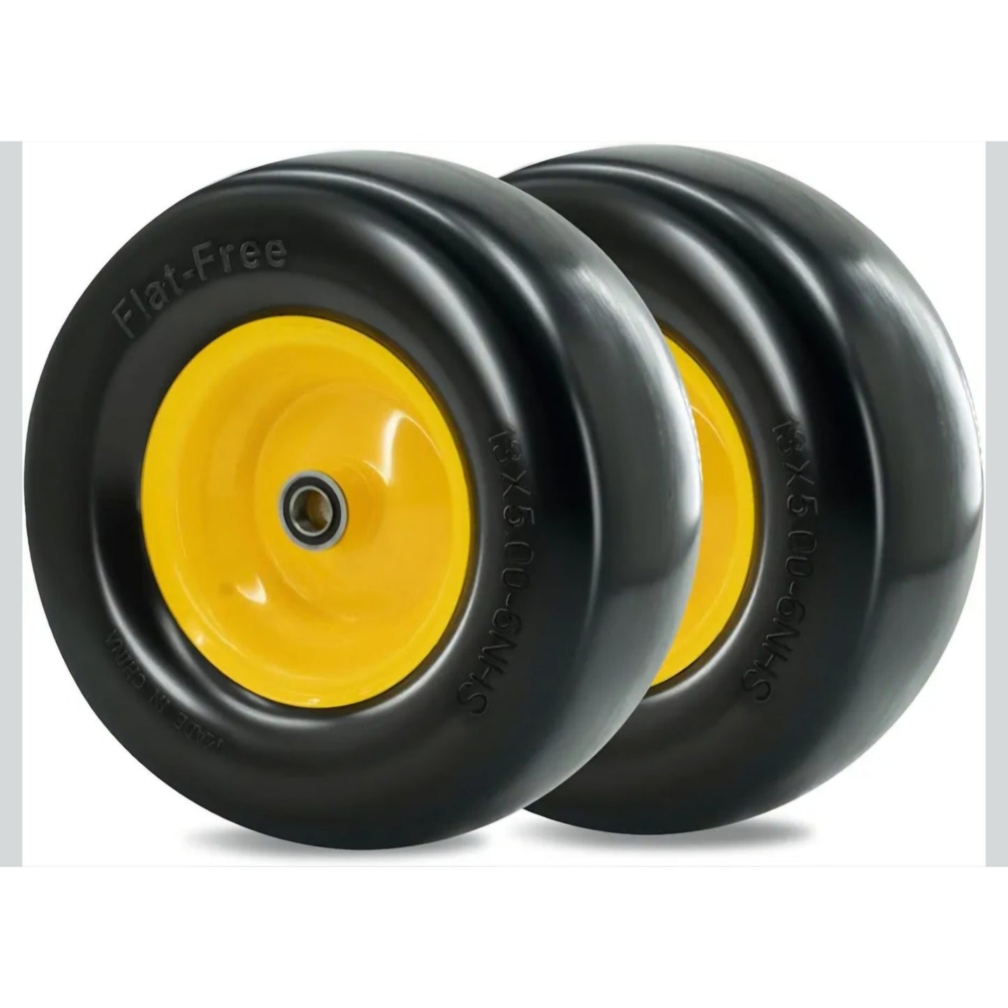 13 x 5.00-6 Tire and Wheel, Flat Free Zero Turn SET OF TWO