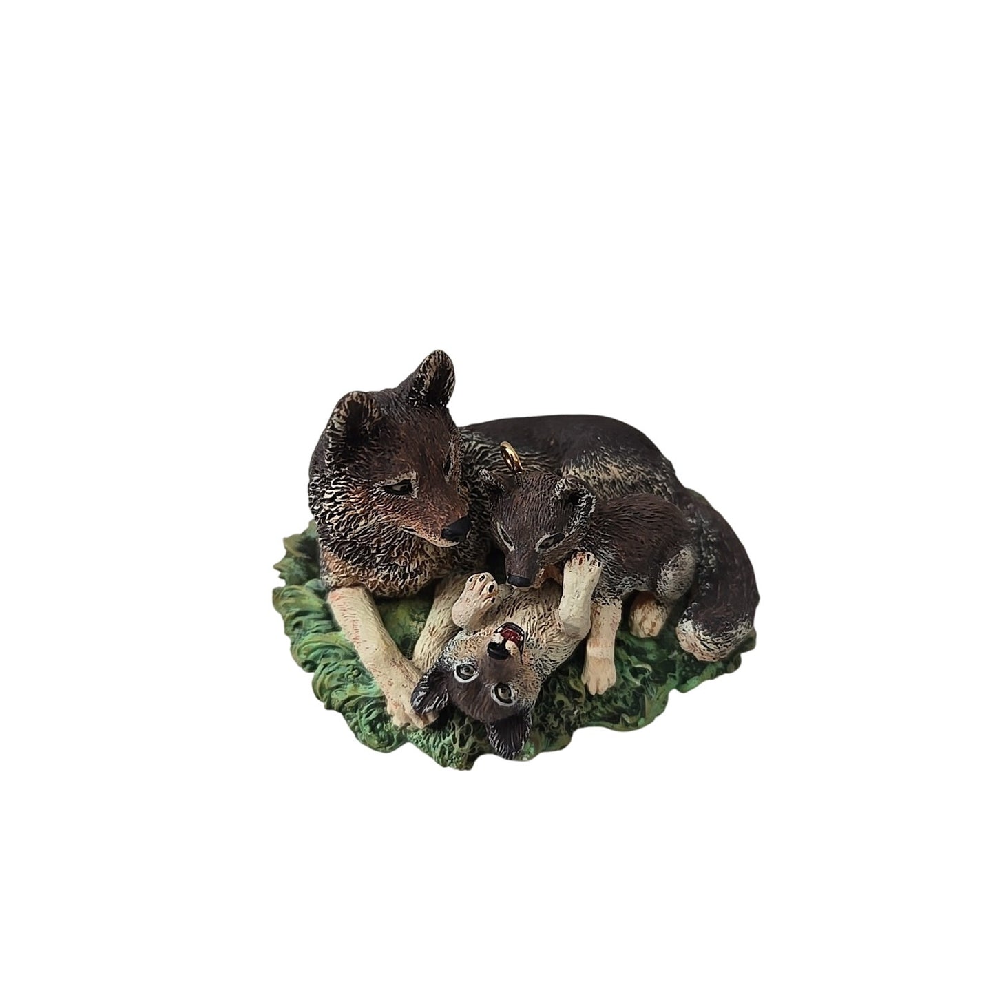 TIMBER WOLVES AT PLAY 1998 Hallmark Ornament #2 Majestic Wilderness Series
