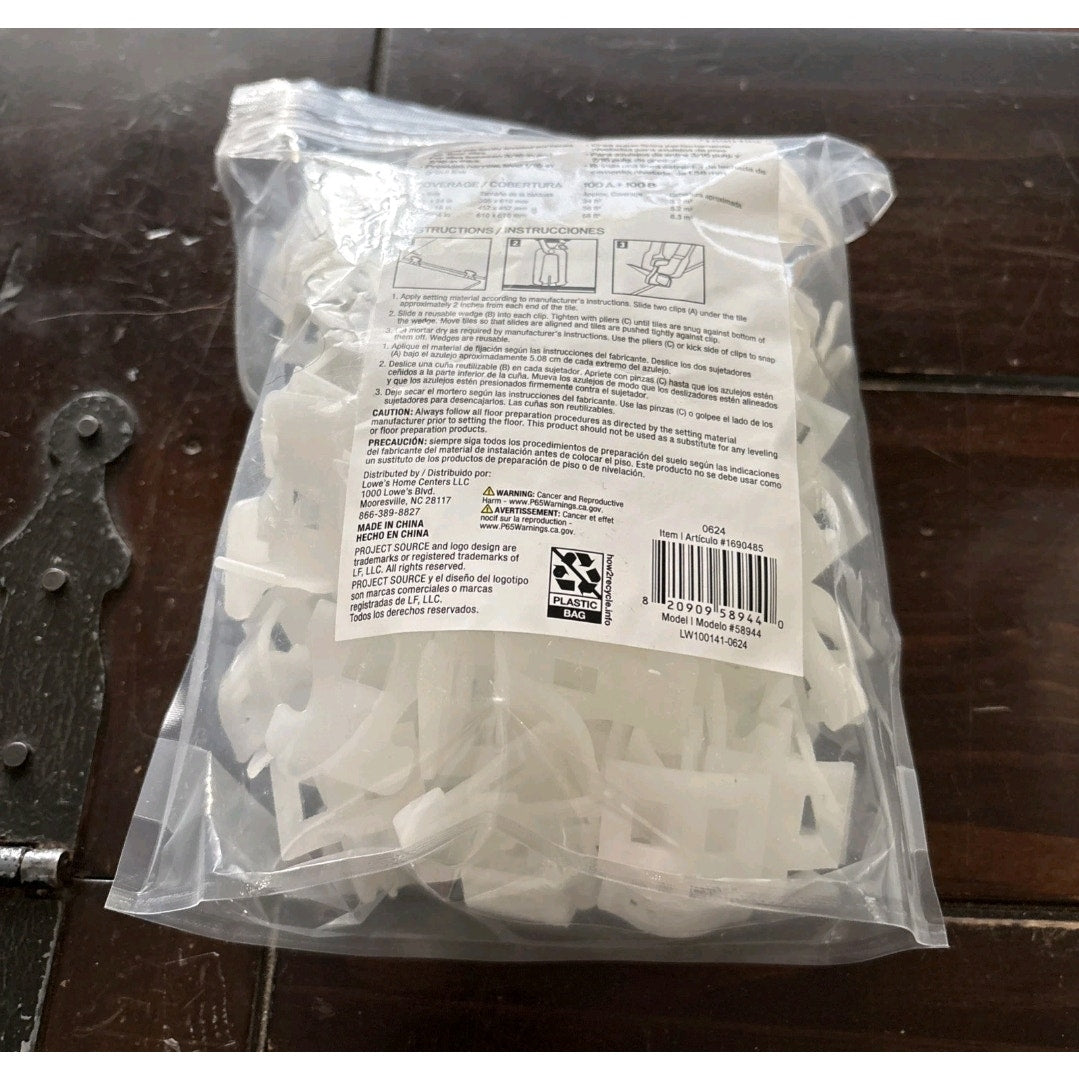 Project Source Curved A Floor Tile Leveling System Clips Part A 100-Pack 1690485