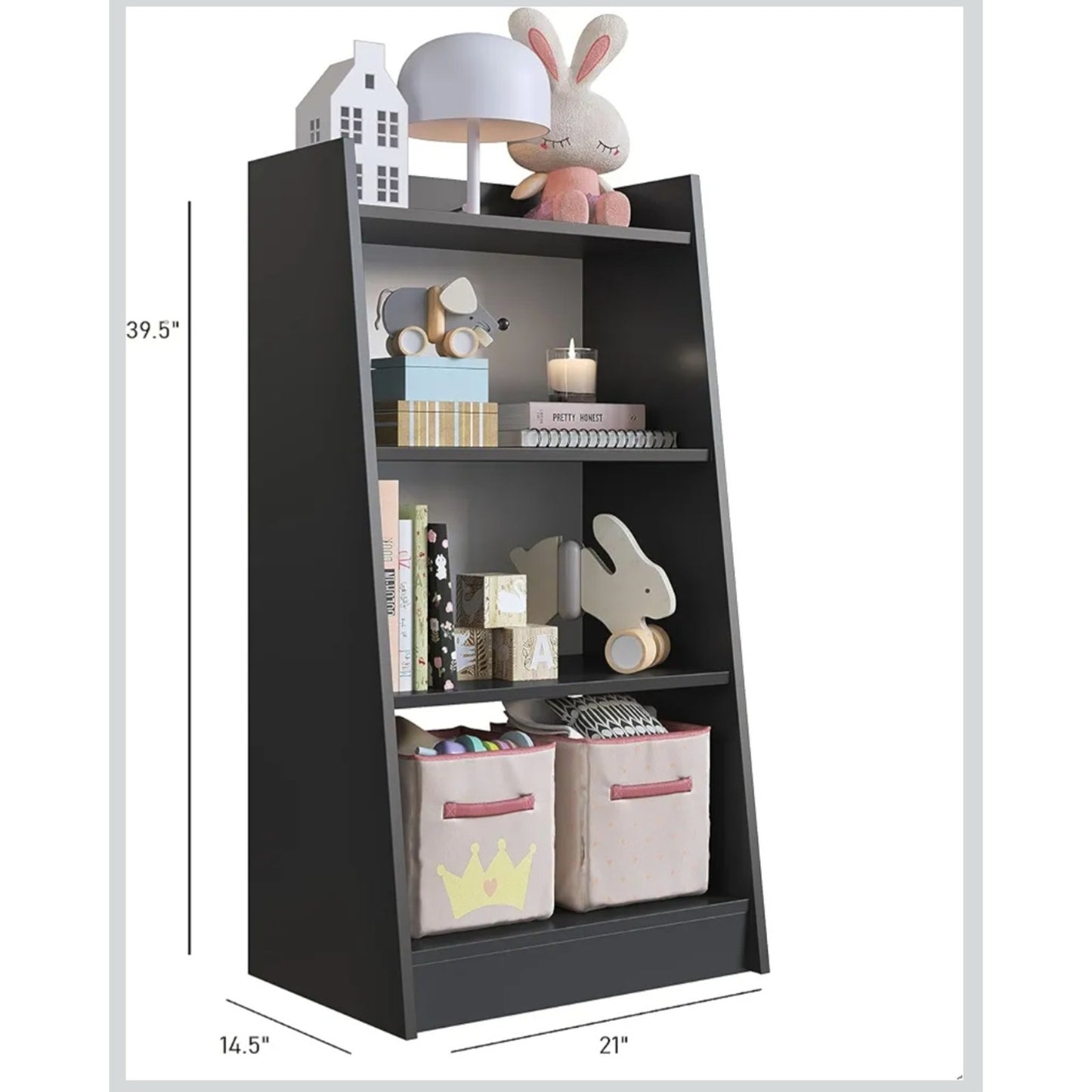 4 Shelf Bookshelf Ladder Bookcase by Art In Móveis NEW