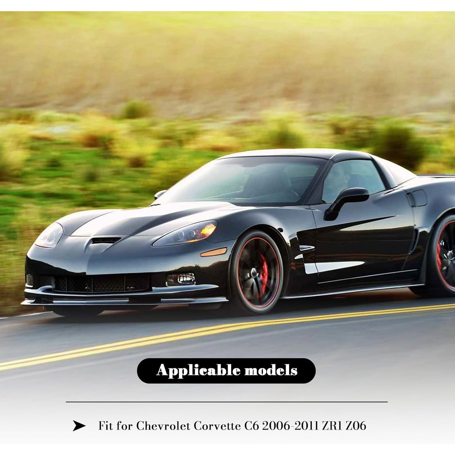 Carbon Fiber Steering Wheel For Corvette C6 2006-2011 ZR1 Z06 D-shaped Nappa Perforated Leather