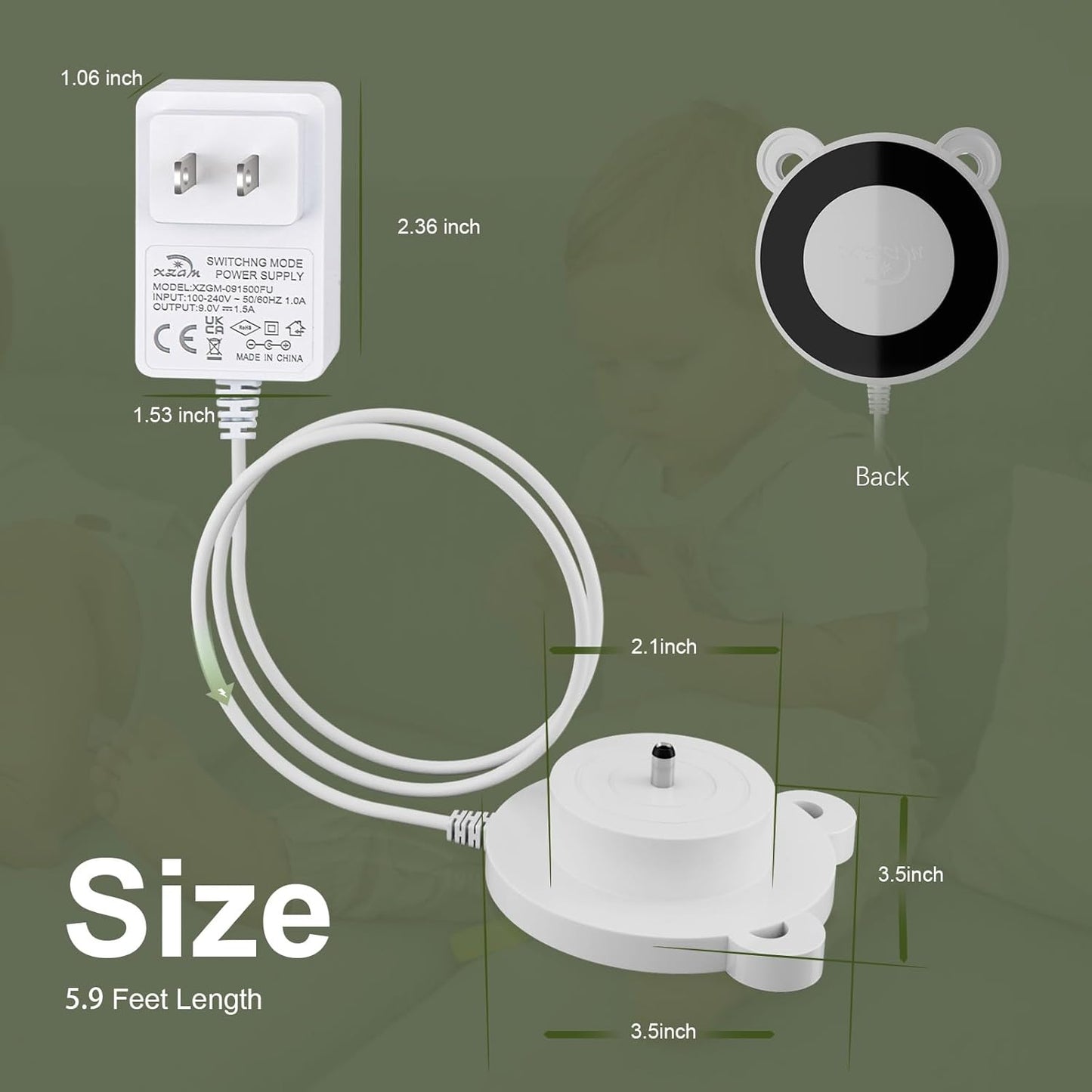 Replacment for Tonies Charger Compatible w/ Toniebox 1 Starter Set Tonie Box Charging Base Station Power Cord Plug In