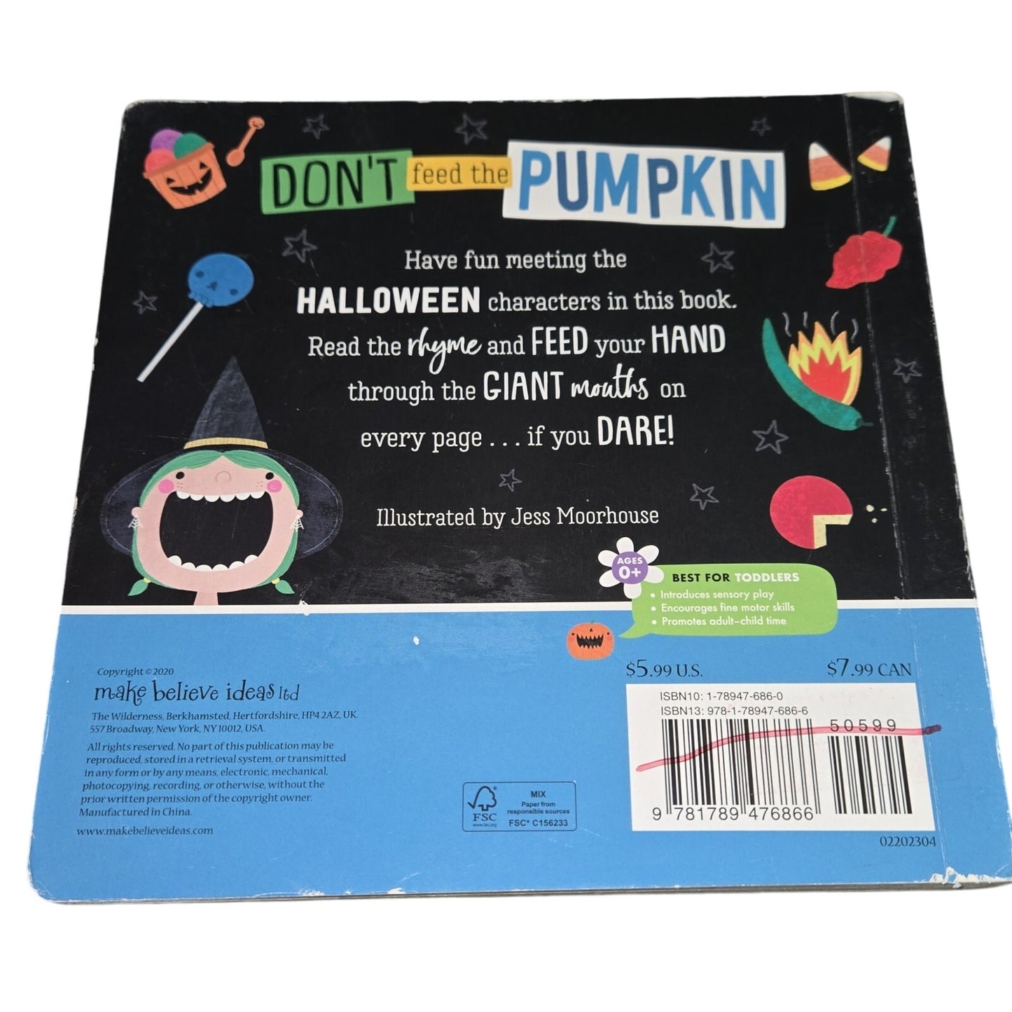 Toddler Halloween Board Book Don't Feed The Pumpkin