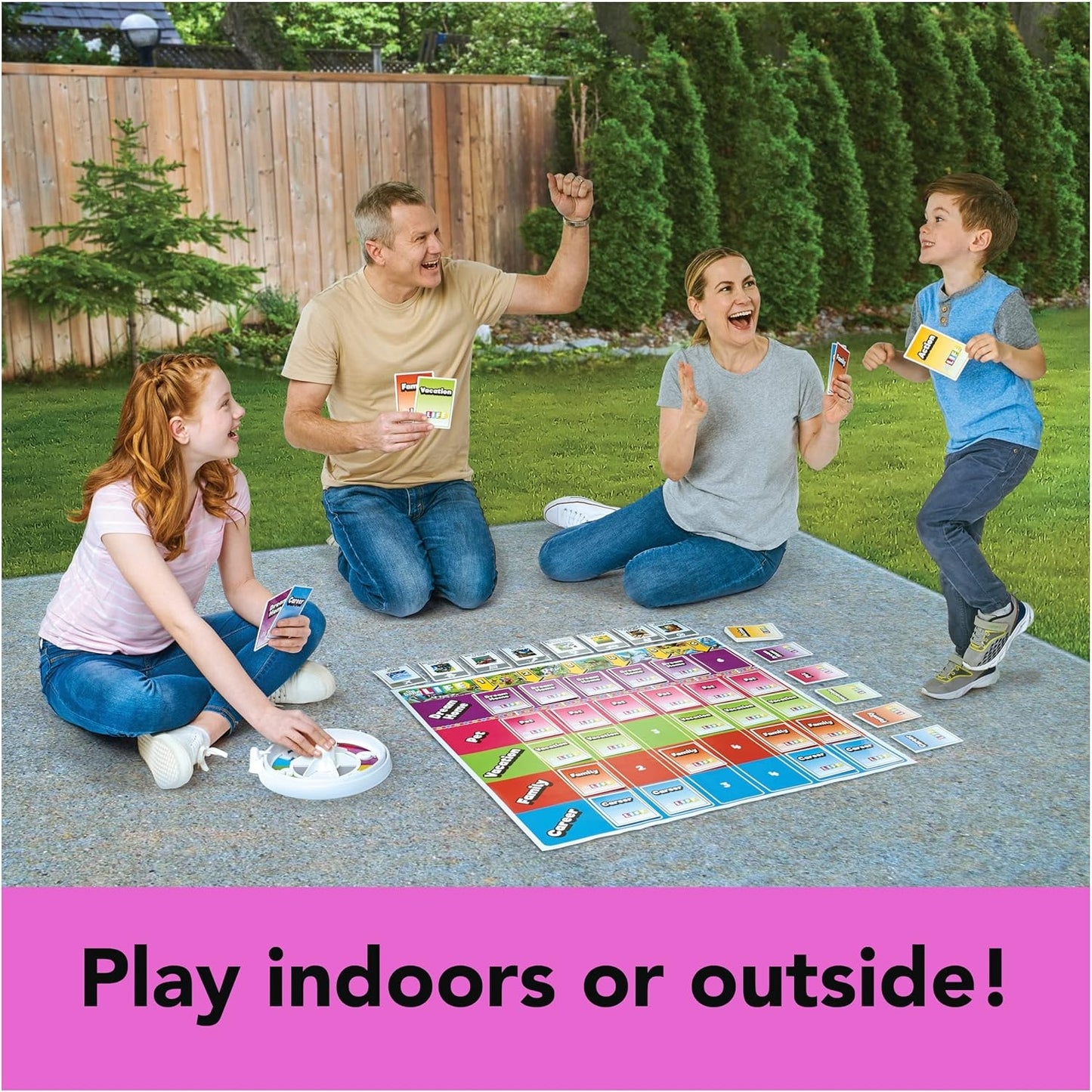 The Game of Life Giant Edition Board Game Indoor/Outdoor Gameboard Cards Spinner