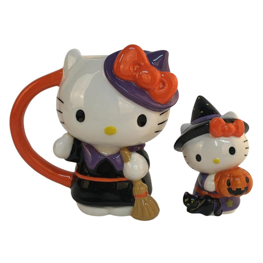 Sanrio Hello Kitty Halloween Witch Mug & Ornament Set New in Box