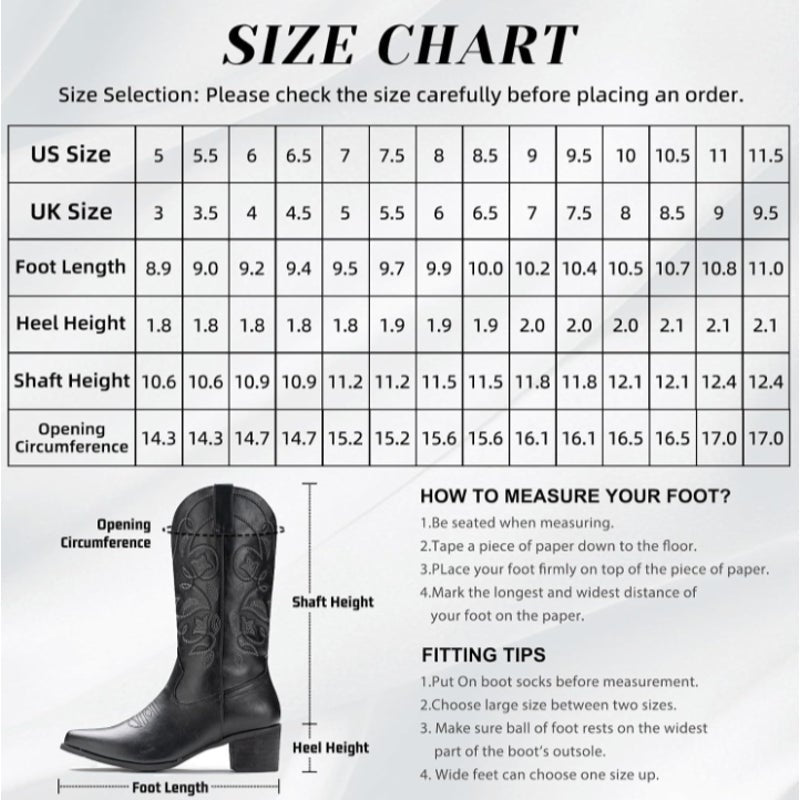 Cowboy Boots For Women 10.5 Western Boots Cowgirl