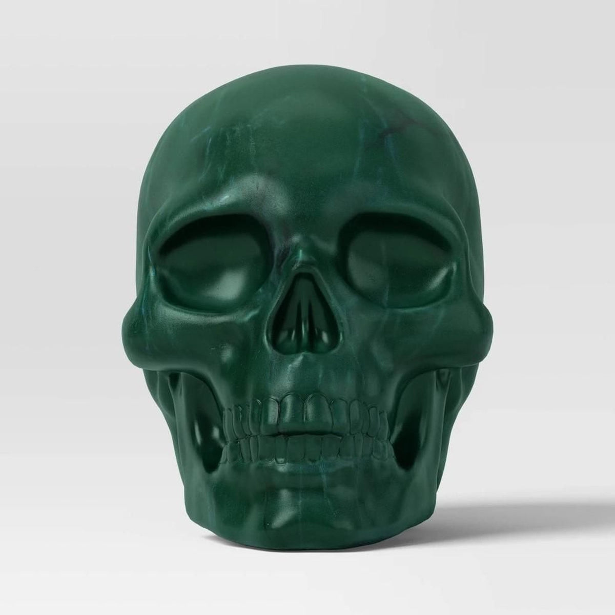 Plastic Skull Figurine - Hyde and EEK! Boutique™ Rich Dark Green