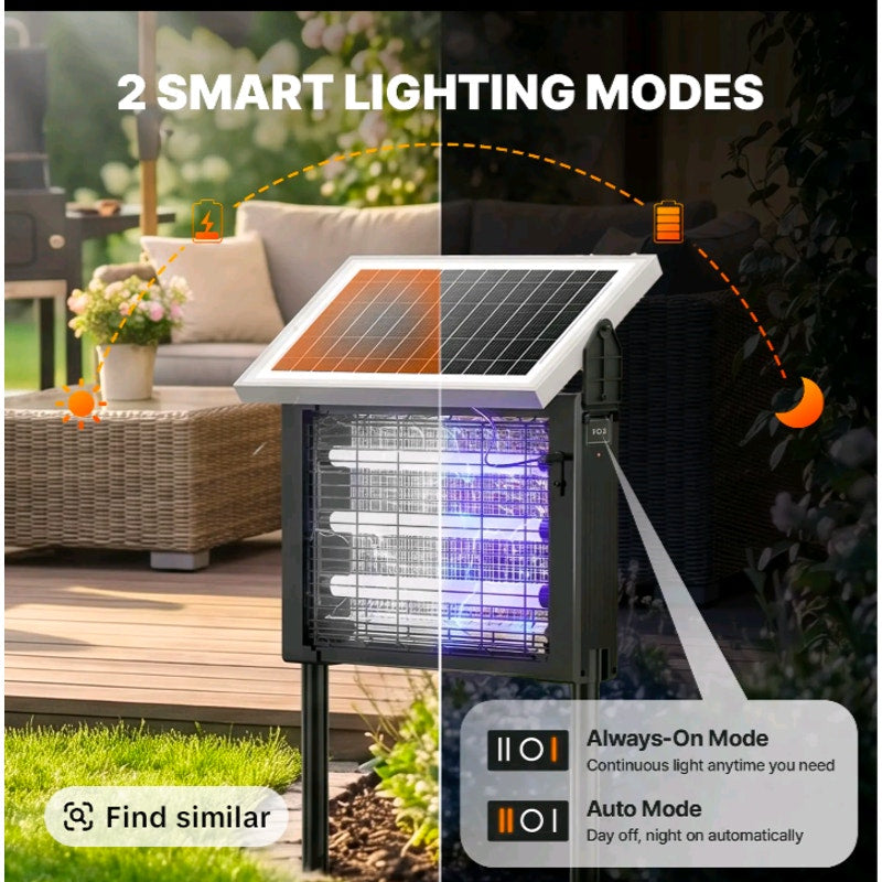 3500V Solar Bug Zapper, High Power Cordless Mosquito Zapper