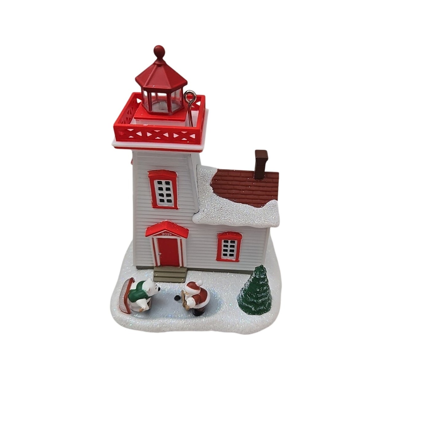 2018 Hallmark HOLIDAY LIGHTHOUSE Magic Cord Ornament 7th in Series