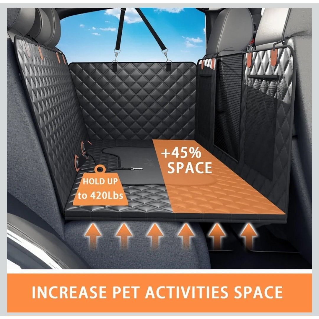 New Pet Rear Seat Cover Hard Bottom Backseat Extender For Full Size Truck SUV