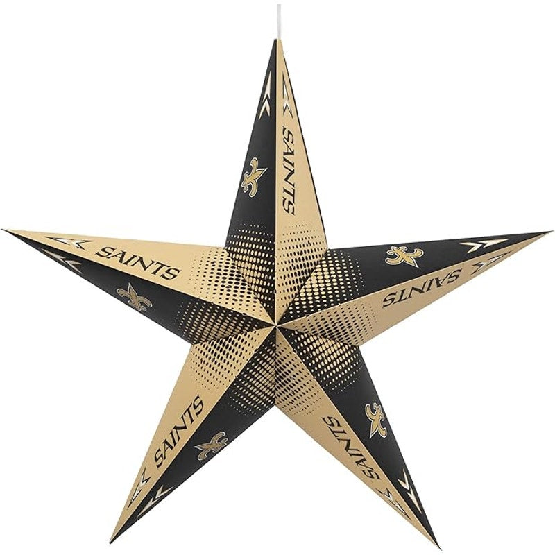 New Orleans Saints Officially Licensed Paper Star Light Up Lantern