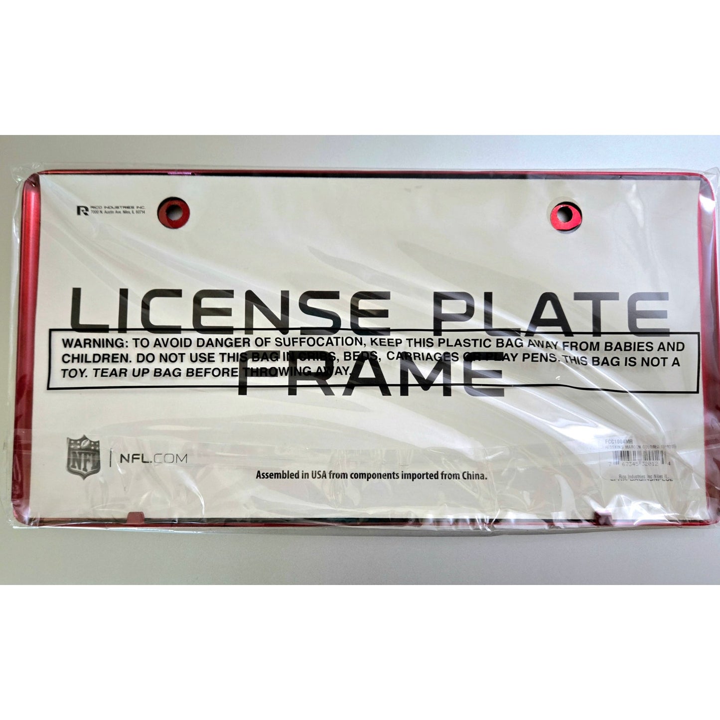 RARE Original Washington Redskins License Plate Frame Car or Truck - New!
