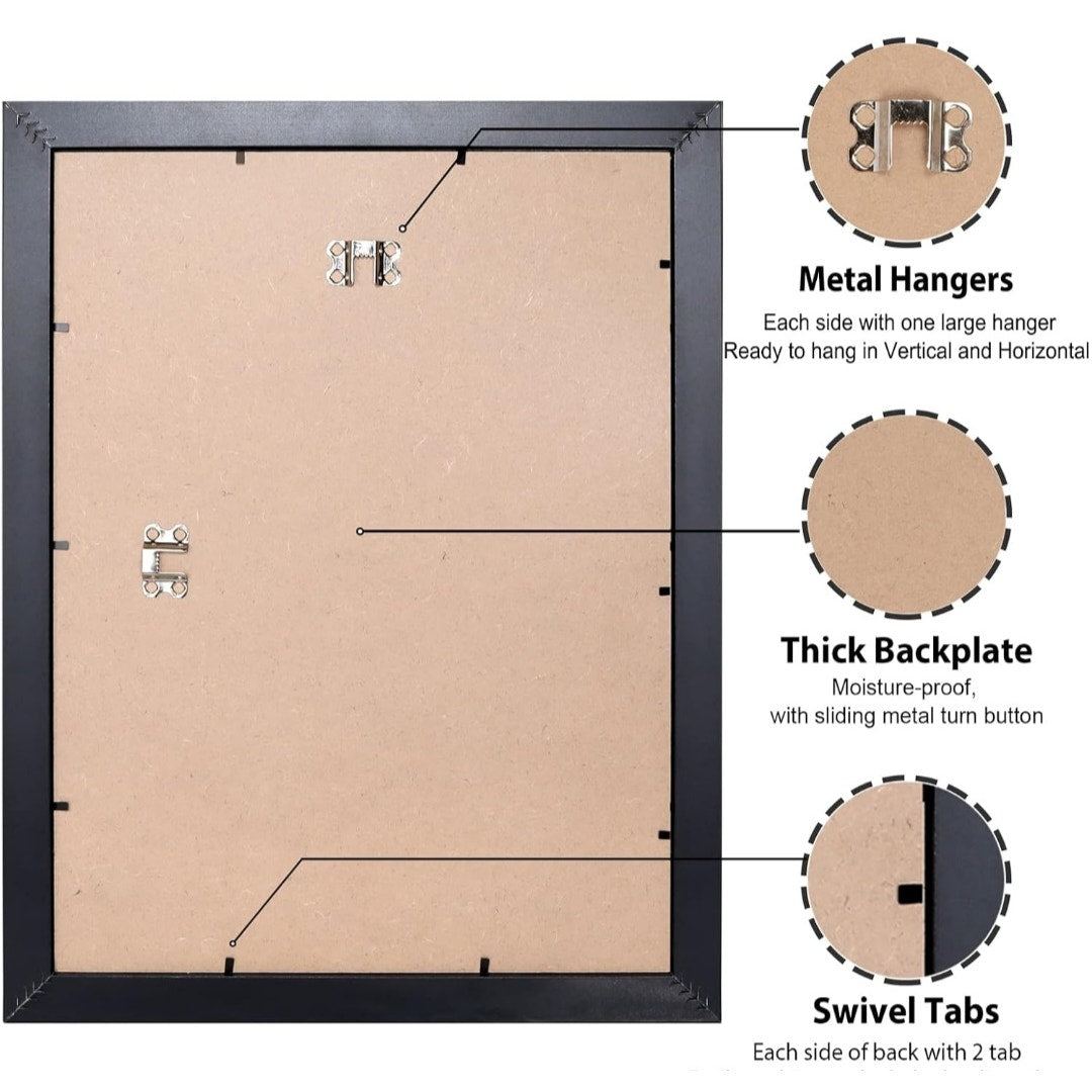 14x18 wood Picture Frame Black