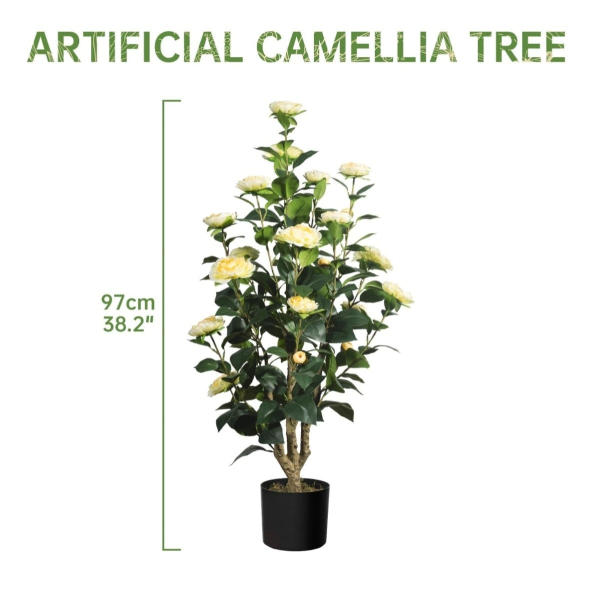 2 Pack Artificial Camellia Tree 3 Foot