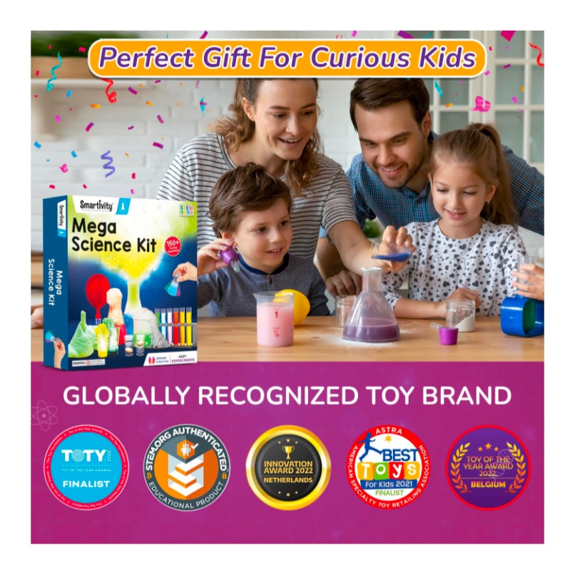 Smartivity Legendary Mega Science Experiment Kit - 150 Experiments - Ages 6-14 - New