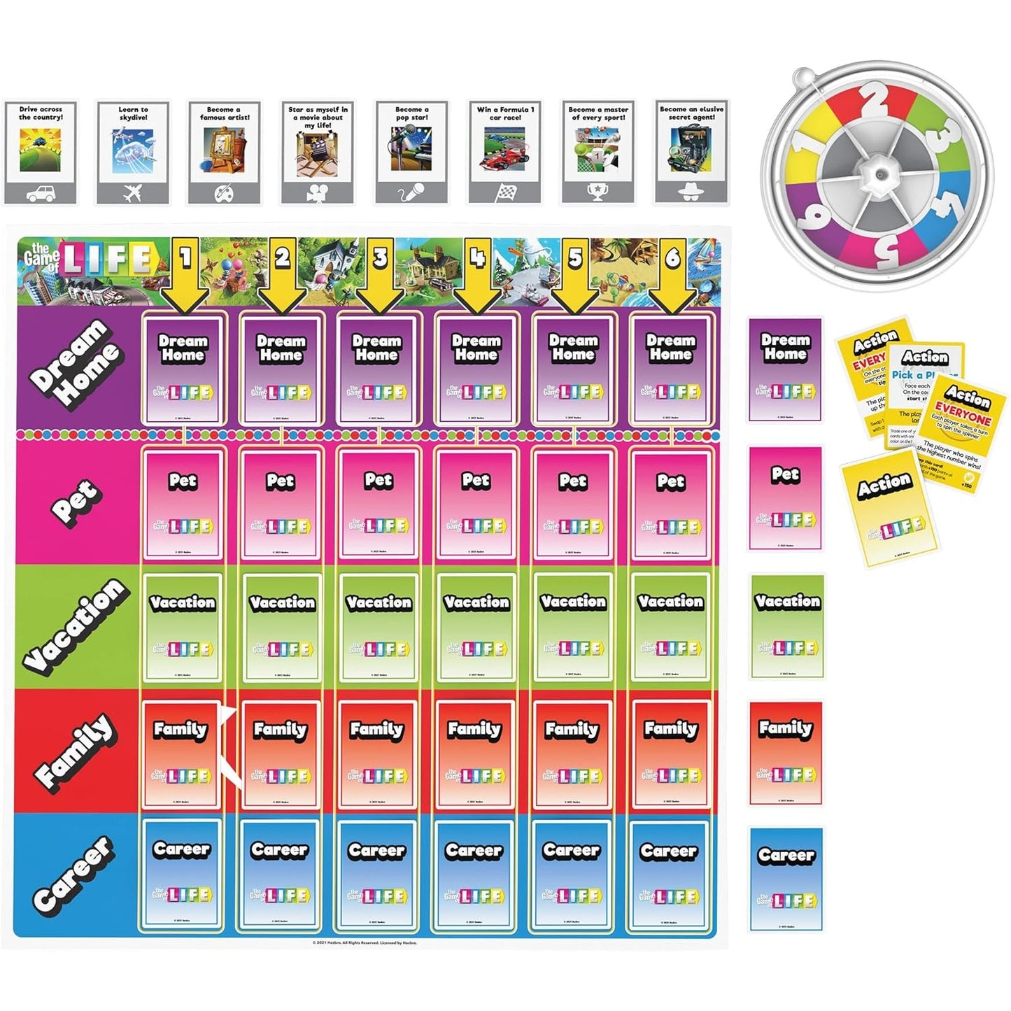 The Game of Life Giant Edition Board Game Indoor/Outdoor Gameboard Cards Spinner