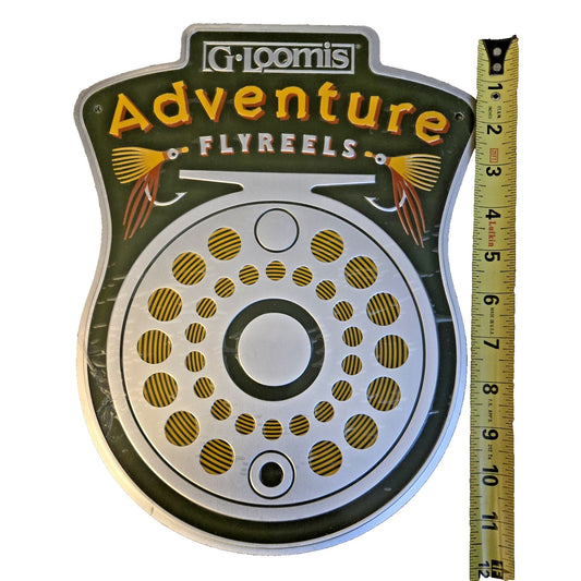 G Loomis Adventure Flyreels Metal Collectable Sign New in Plastic