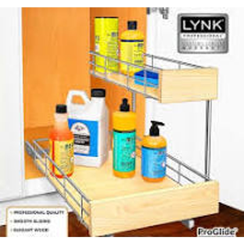 NEW Lynk Professional Slide Out Under Sink Cabinet Organizer Drawer 11.5"x 18"