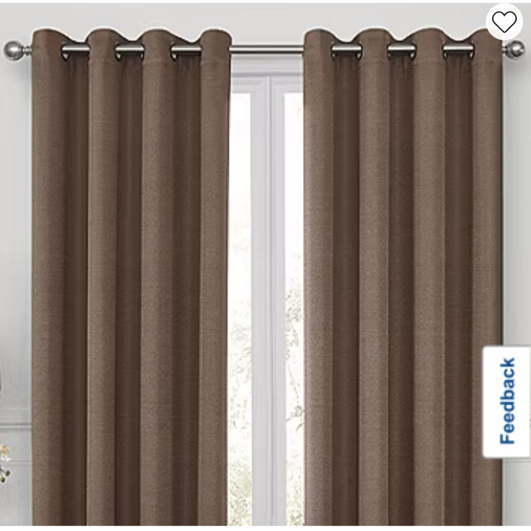 Max 100 Taupe Blackout Curtain 50" x 95" Single Panel