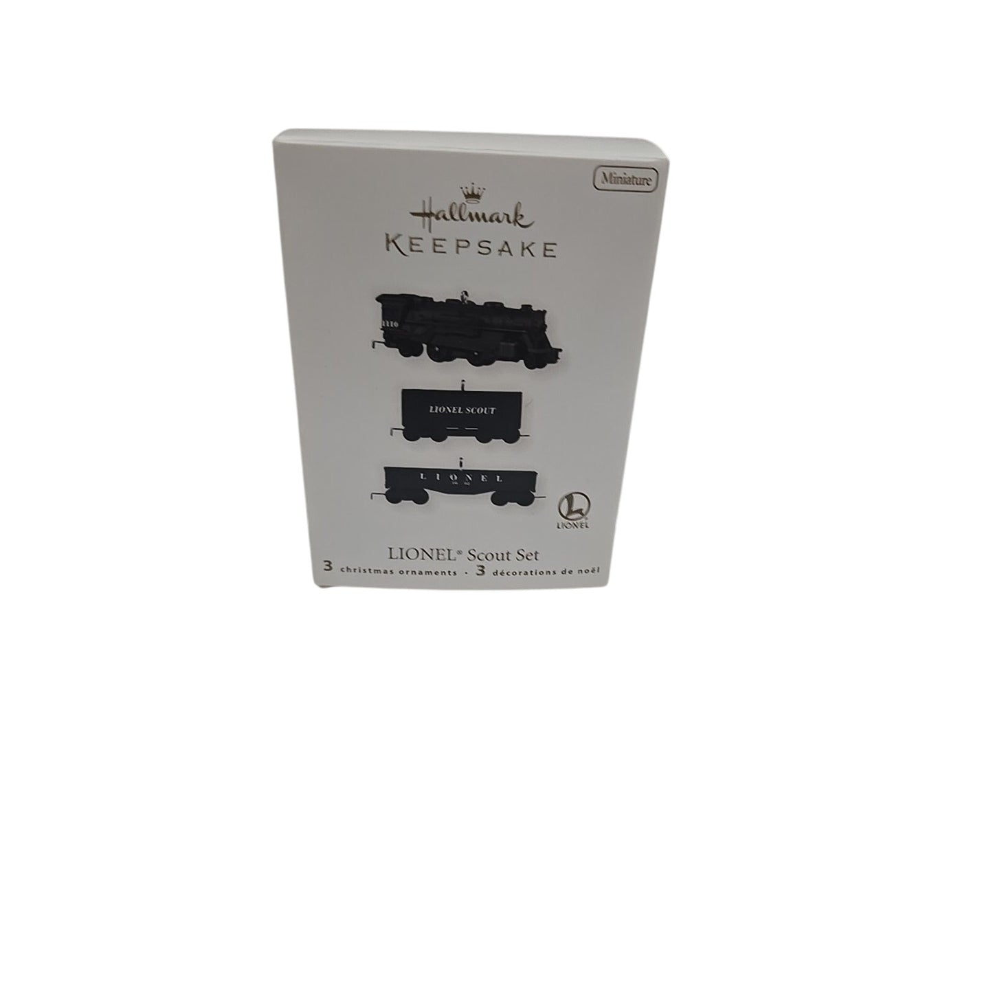 Hallmark Miniature Keepsake Christmas Ornament Lionel Train Scout Set Die Cast