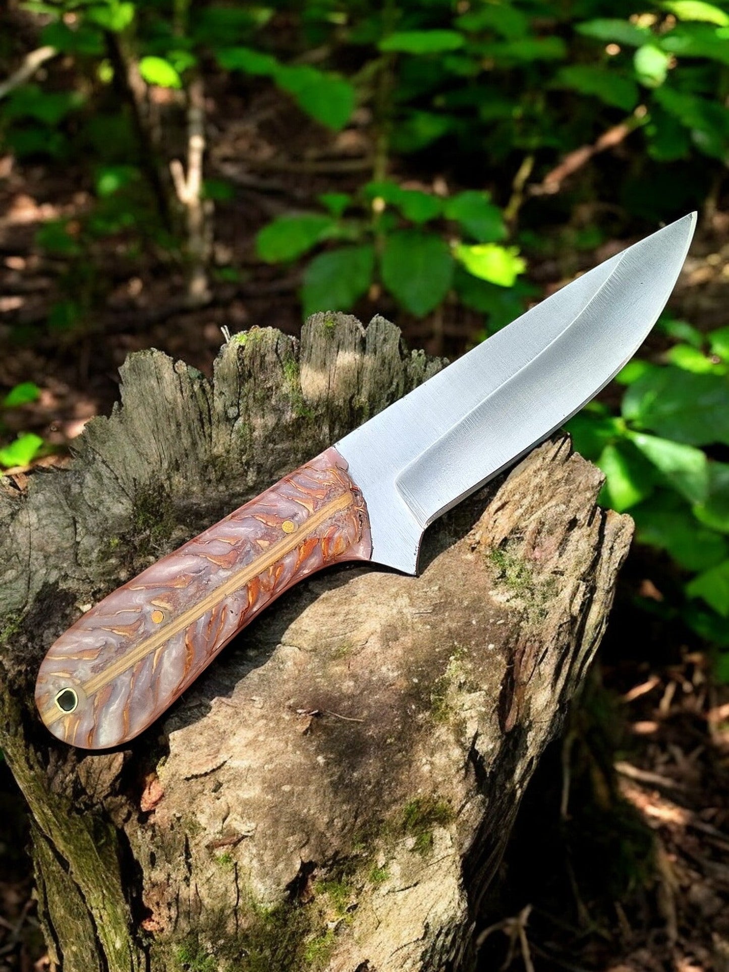 Deer Cleaning Knife D2 Steel Blade & Pine-Cone Handle