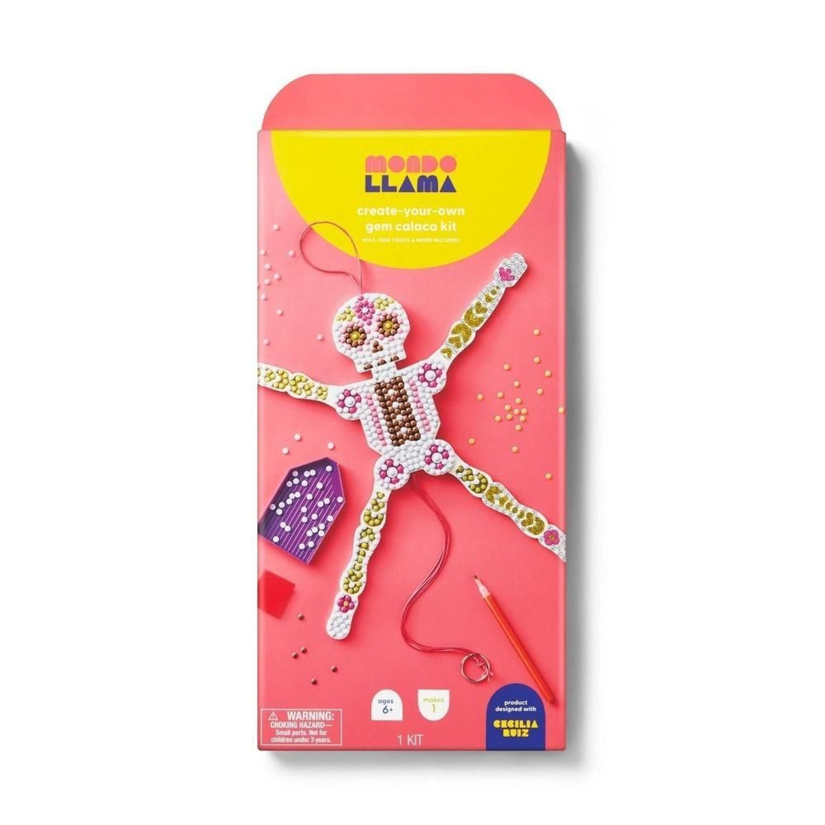 Día De Muertos Craft Gem Art Calaca Puppet - Mondo Llama™