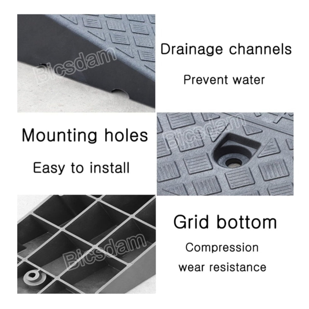 Portable Lightweight curb, threshold door ramps