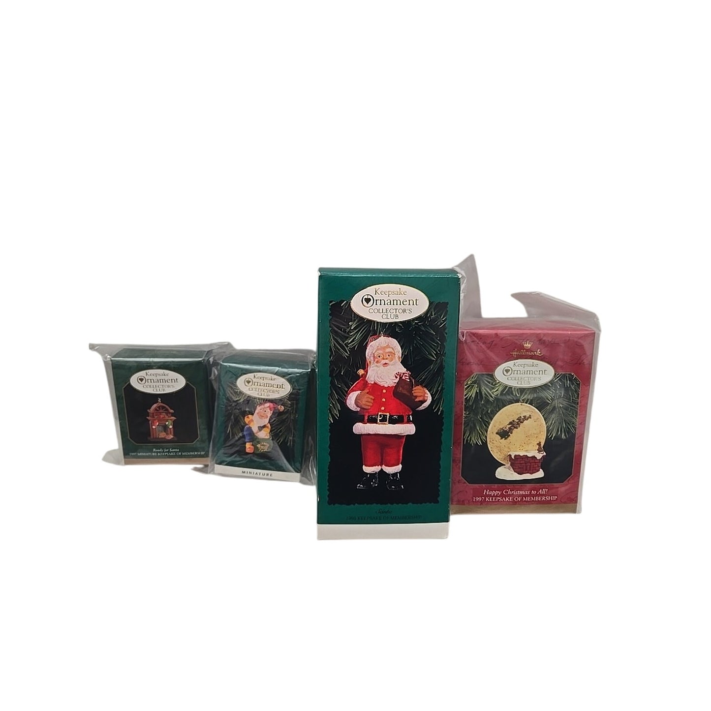 Vintage Hallmark Keepsake Collectors Club Ornaments circa 1996,1997 - lot of 4