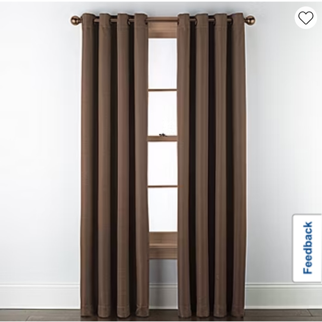 Max 100 Taupe Blackout Curtain 50" x 95" Single Panel
