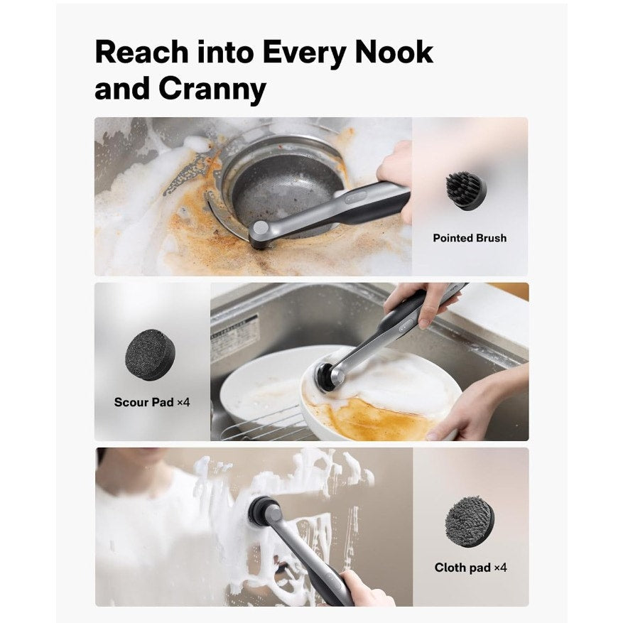 Cordless Spin Scrubber for Grout, Corners and Other Tight Crevices. Rechargeable