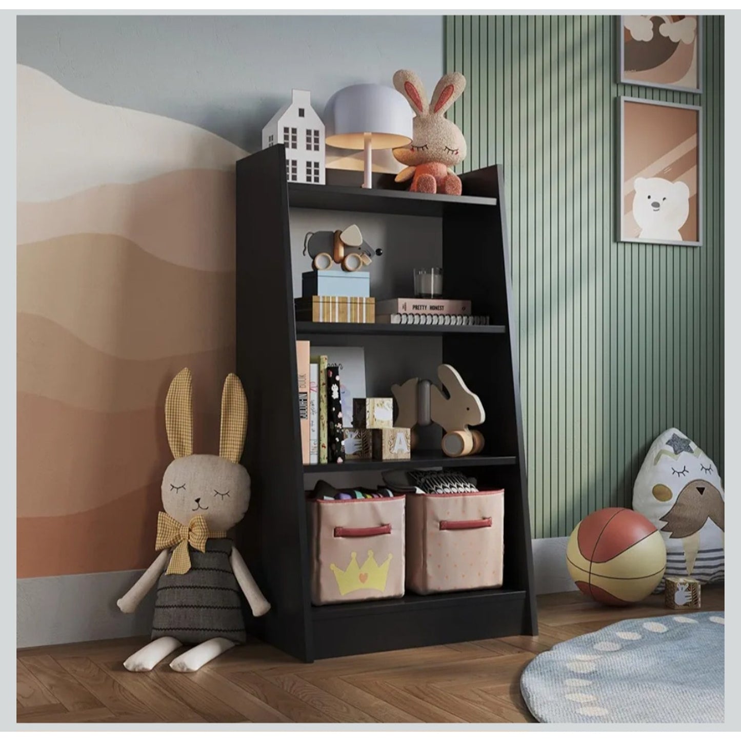 4 Shelf Bookshelf Ladder Bookcase by Art In Móveis NEW