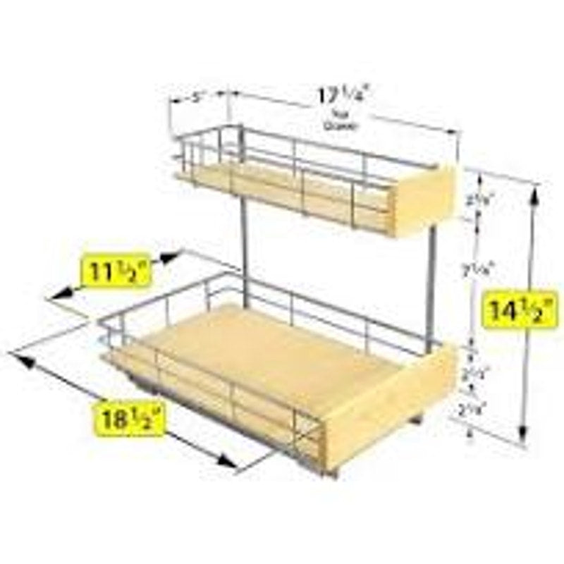 NEW Lynk Professional Slide Out Under Sink Cabinet Organizer Drawer 11.5"x 18"