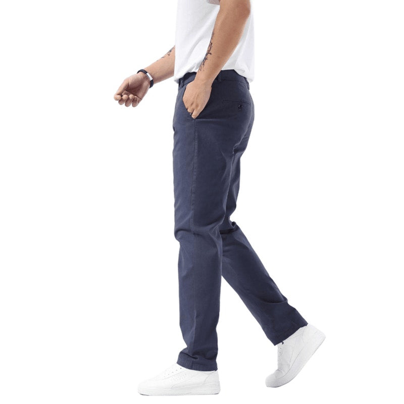 Plaid&Plain Pacific Blue Men's Chino Pants Size 32x32 Slim Fit