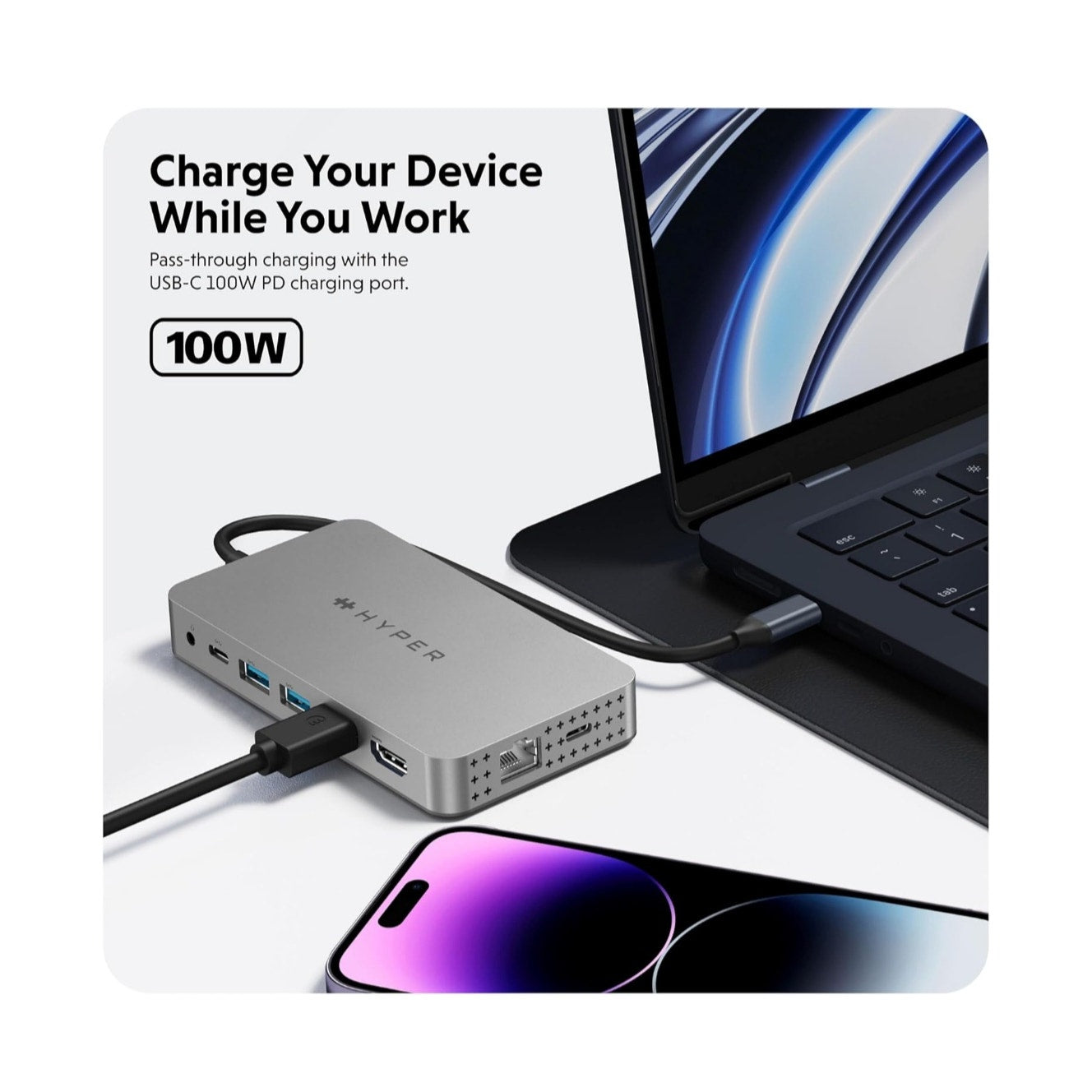 HyperDrive 4K Dual HDMI USB C Hub M1 MacBook/Windows/Chromebook
