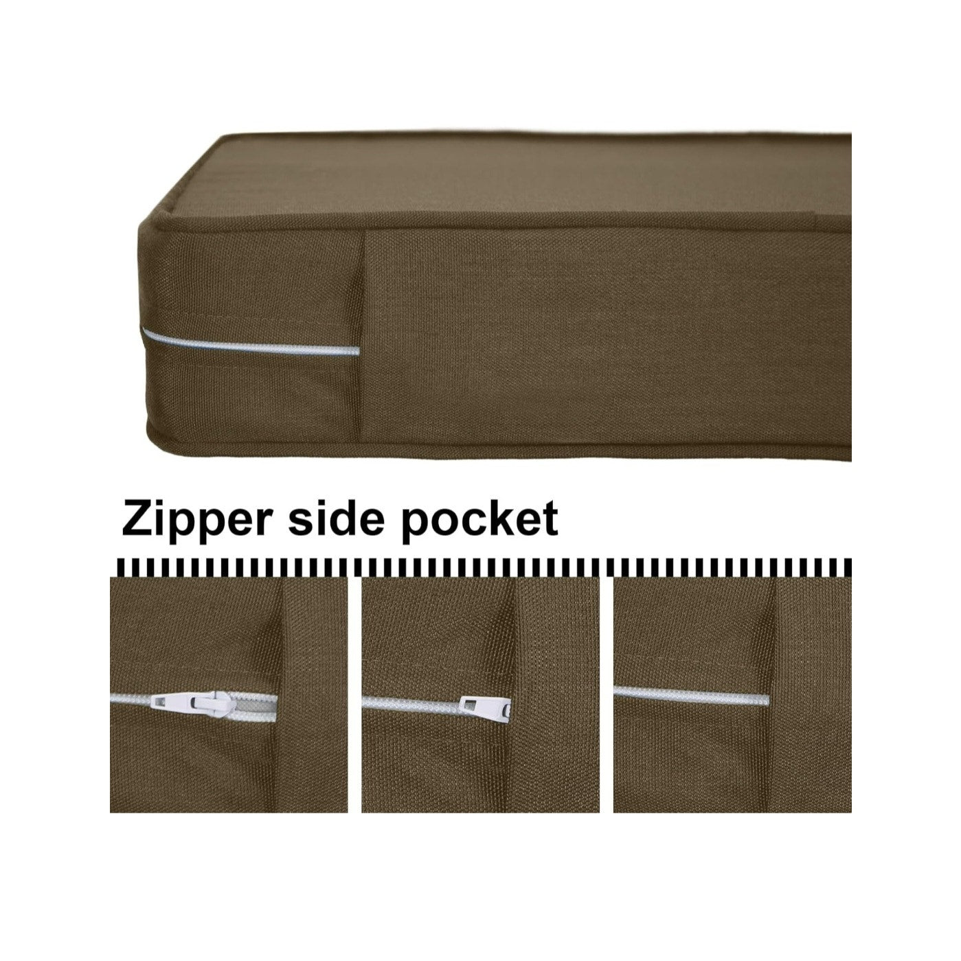 SET of TWO Deep Seat Patio Cushions 24x24 Outdoor Furniture w/ Removeable Cover Fade Resistant
