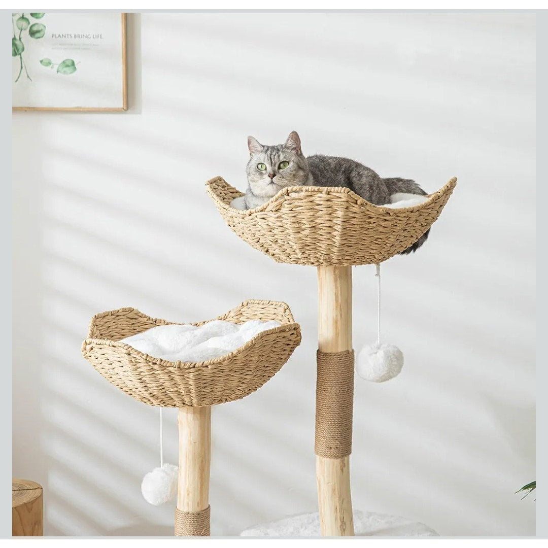 NEW Cat Tree Tower Condo 46 inch Modern Cat Tree for Large Cats w/ Baskets
