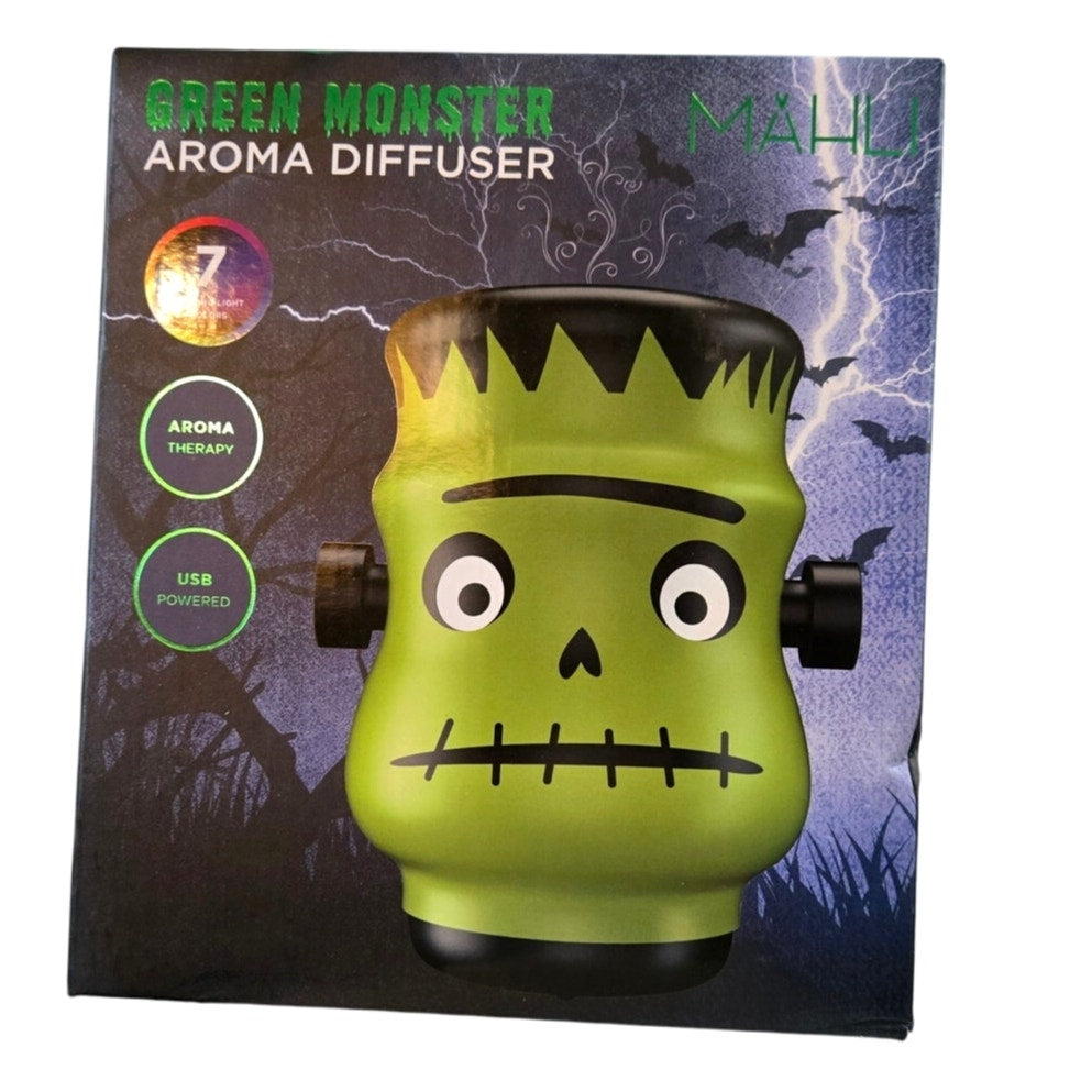 Mahli Frankenstein Green Monster Aroma Oil Diffuser Cycling Lights Halloween New